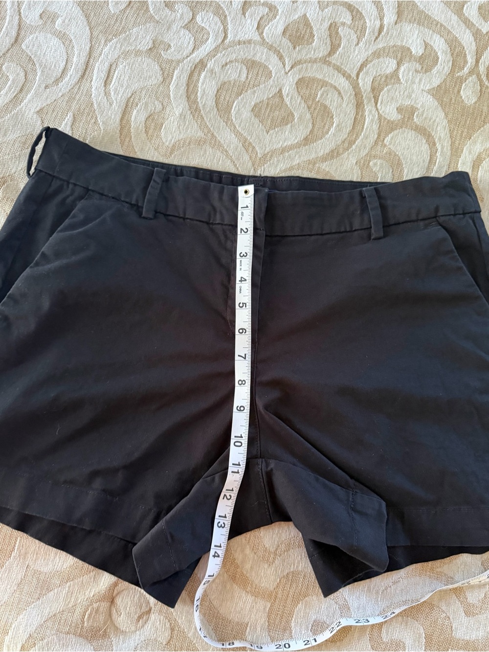 Nautica Black Chino Shorts Size 12 Cotton Stretch Flat Front Classic - Picture 6 of 15